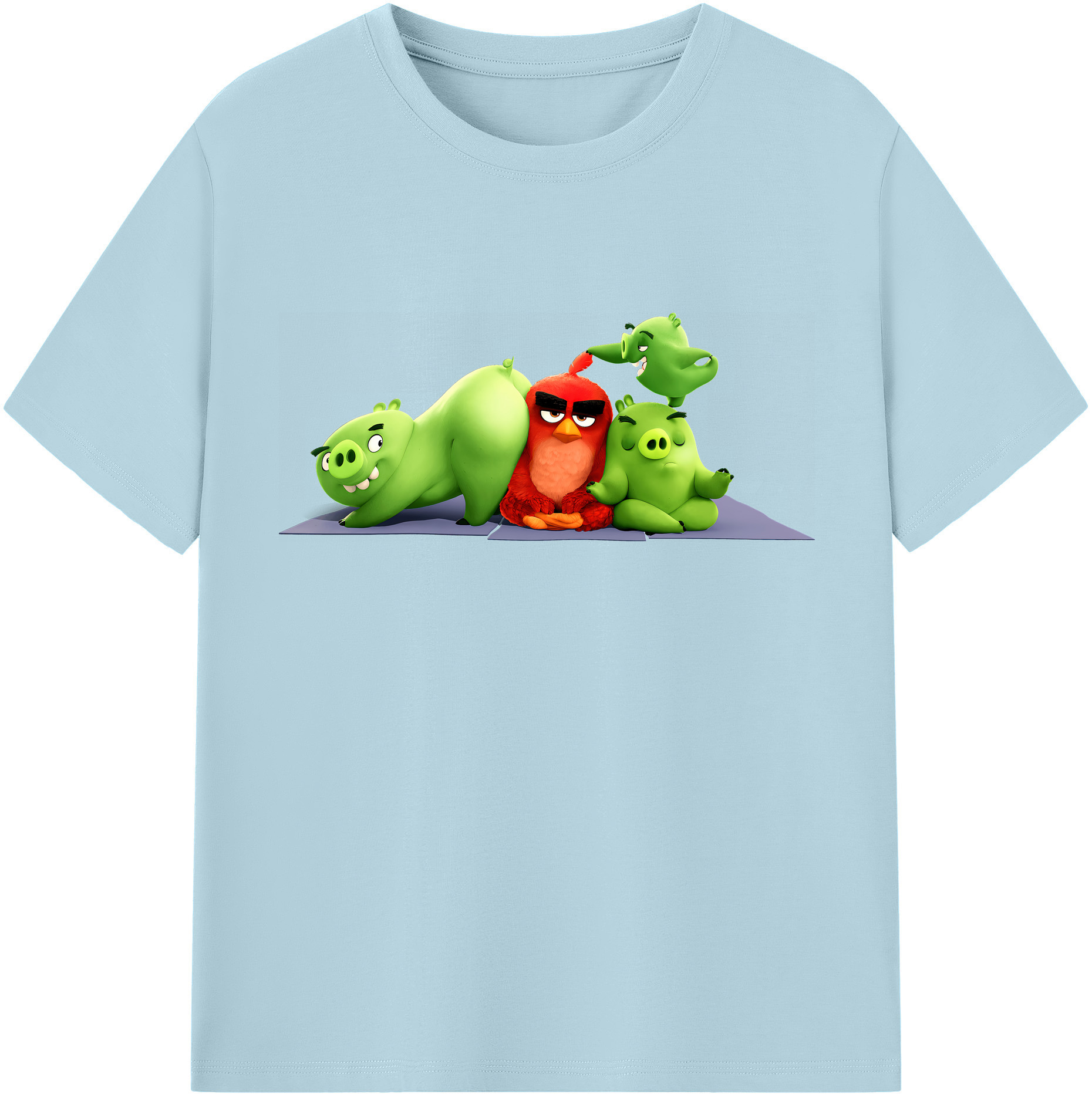 （画像用） Angry Birds アングリーバード 綿100％半袖Tシャツ（フロントプリント）